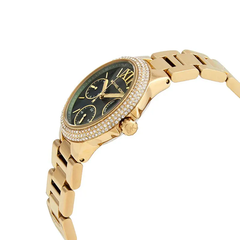 Michael Kors Camille Radient Green Dial Ladies Watch- MK6981